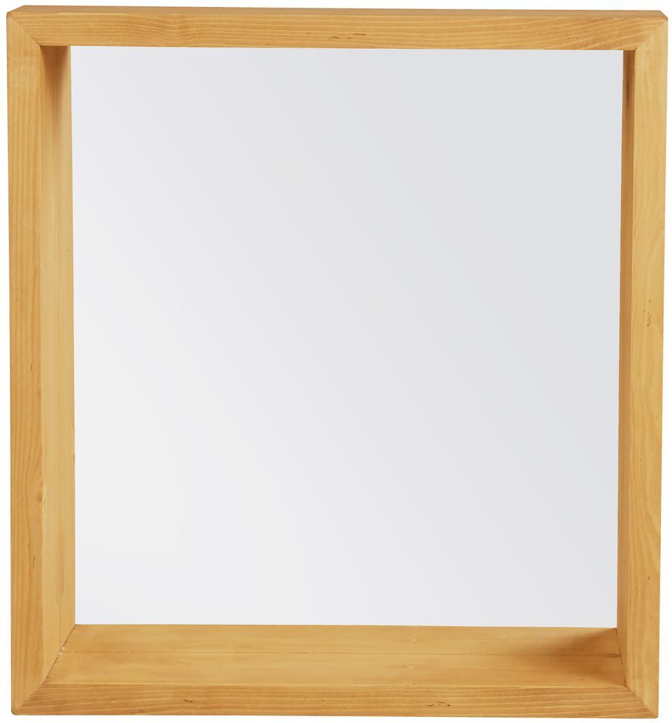 Grenier Alpin Miroir pin massif 60 x 65 cm