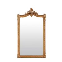 Maisons du Monde Grand miroir rectangulaire à moulures dorées 104×185