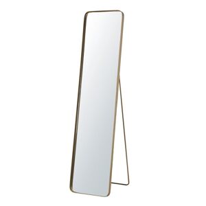Maisons du Monde Grand miroir rectangulaire sur pied en métal doré 40x167