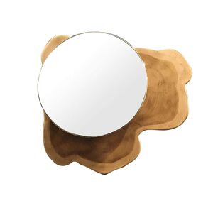 Now s Home Miroir de forme naturelle en teck 23/30cm