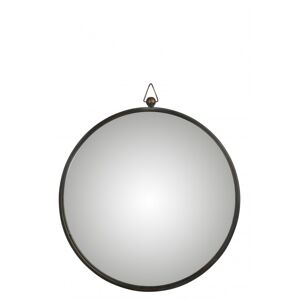 LANADECO Miroir métal noir H69cm
