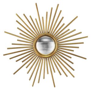 EMDE Miroir soleil convexe métal doré 45cm