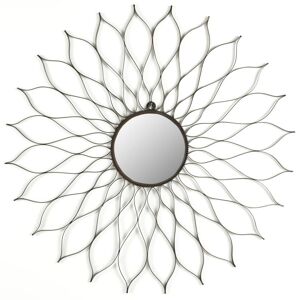 Safavieh Miroir Fer ; verre ; bois en Noir, 90 X 90 X 0 cm