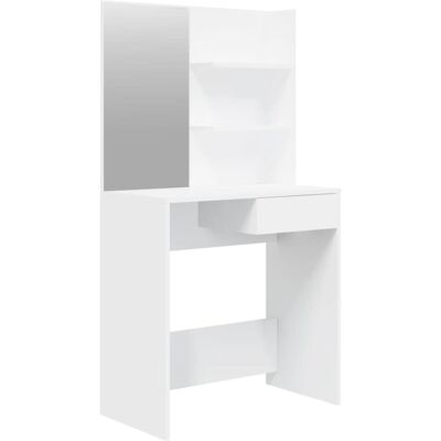 Maison Chic Coiffeuse avec miroir bois blanc 74,5x40x141 cm - Publicité Maison Chic Coiffeuse avec miroir bois blanc 74,5x40x141 cm - Publicité