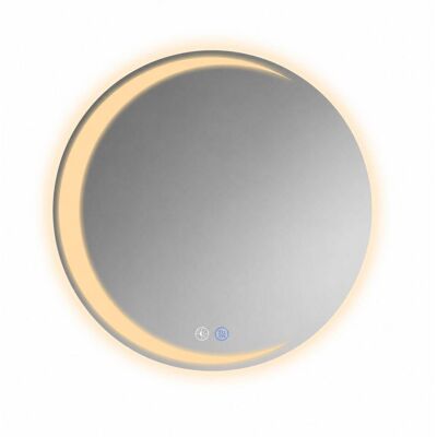 ZMH Miroir salle de bain éclairé verre argenté 80x80cm 24w - Publicité ZMH Miroir salle de bain éclairé verre argenté 80x80cm 24w - Publicité