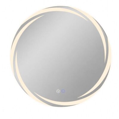 ZMH Miroir salle de bain éclairé verre argenté 70x70cm 21w - Publicité ZMH Miroir salle de bain éclairé verre argenté 70x70cm 21w - Publicité