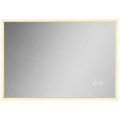 ZMH Miroir salle de bain éclairé verre blanc 100x60cm 22w - Publicité ZMH Miroir salle de bain éclairé verre blanc 100x60cm 22w - Publicité