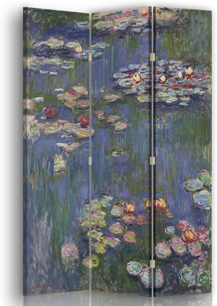 Legendarte Paravent cloison Nymphéas - Claude Monet 110x150cm (3 volets)