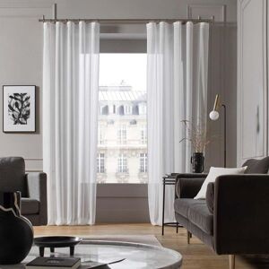 Madura Voilage a galon fronceur en Coton Blanc optique 200x280 cm