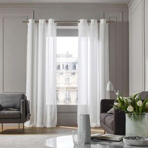 Madura Voilage a oeillets Polyester,Polyester BLANC 145x300 cm