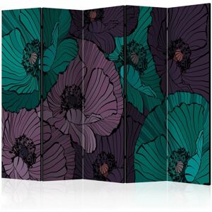 Artgeist Paravent Fleurs Toile intissee Violet