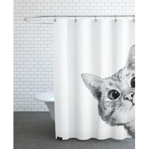 Juniqe Rideau de douche en polyester en gris 150x200