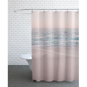 Juniqe Rideau de douche en polyester en bleu & rose 150x200