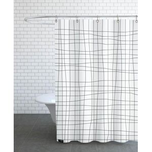 Juniqe Rideau de douche en polyester en blanc & noir 150x200