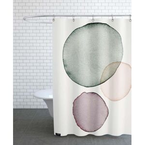 Juniqe Rideau de douche en polyester en noir & vert 150x200