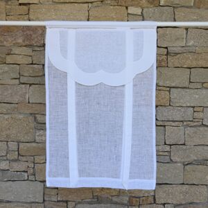 Maison d'ete Store en lin blanc 45X120 CM