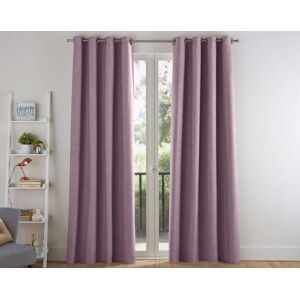 Becquet Rideau a l'unite monte sur ?illet 135x260 en coton violet