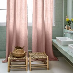 Madura Rideau panneau en Coton Rose poudre et bourdon noir 350x280 cm