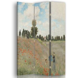 Legendarte Paravent Le Champ des Coquelicots - Claude Monet 110x150cm (3 volets)