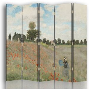 Legendarte Paravent Le Champ des Coquelicots - Claude Monet cm 180x170 (5 volets)