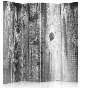 Legendarte Paravent - Cloison Black And White Wood 145x180cm (4 volets)