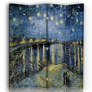 Legendarte Paravent Nuit Étoilee sur le Rhone - Van Gogh cm 145x170 (4 volets)