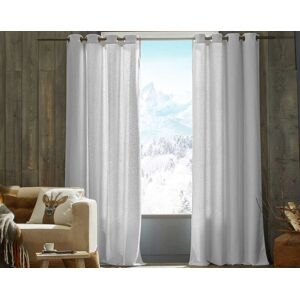 Becquet Rideau 135x250 en polyester blanc