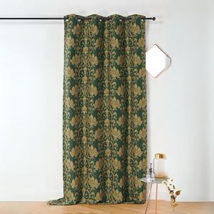 Linder Rideau d'ameublement motifs floraux polyester vert sapin 140x245 cm