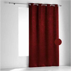 Linder Rideau en velours fiore polyester/velours rouge 140x260 cm