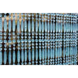 La Tenda Rideau de porte en perles bleues et transparentes frejus 100x230 cm