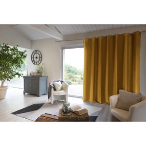 Housse De Reve Rideau occultant doublure polaire polyester jaune 280x260 cm