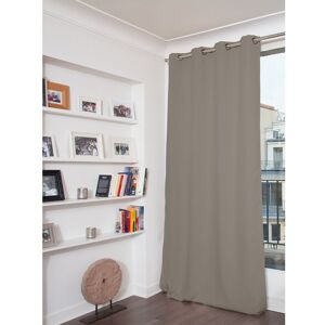 Moondream Rideau occultant total velours taupe 135 x 260