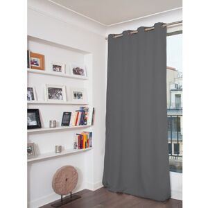 Moondream Rideau phonique thermique occultant velours gris 130x260