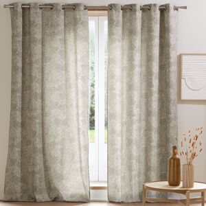 Becquet Rideau 135x260 gris en coton