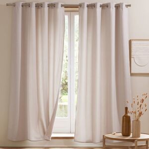 Becquet Rideau occultant 135x240 beige creme en polyester