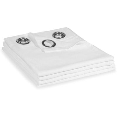 Maisons du Monde Rideau en Lin Blanc avec Œillets - Décoration Maison - Publicité Maisons du Monde Rideau en Lin Blanc avec Œillets - Décoration Maison - Publicité