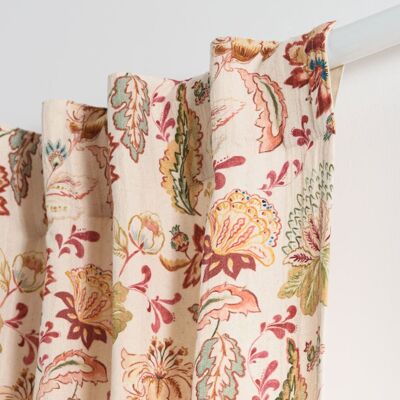 Maisons du Monde Rideau à pattes en coton multicolore à imprimé floral à l'unité 140x250 - Publicité Maisons du Monde Rideau à pattes en coton multicolore à imprimé floral à l'unité 140x250 - Publicité