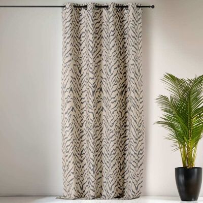 Linder Rideau à oeillets tigre coton/polyester beige 140x240 cm - Publicité Linder Rideau à oeillets tigre coton/polyester beige 140x240 cm - Publicité