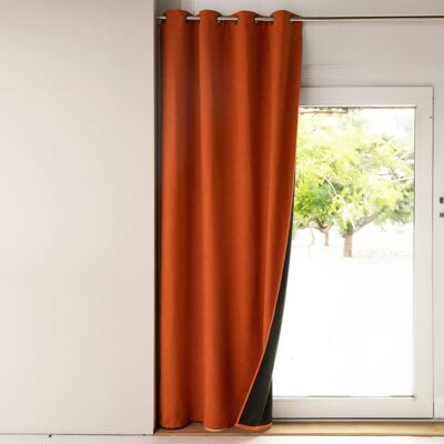 Becquet Rideau occultant en polyester orange 140x250cm - Publicité Becquet Rideau occultant en polyester orange 140x250cm - Publicité