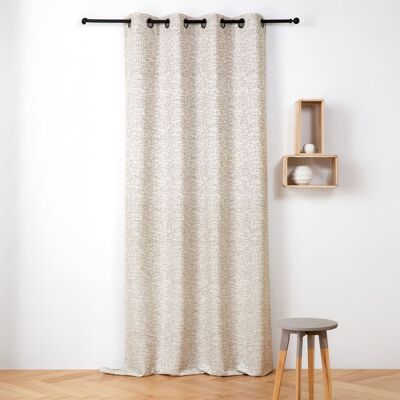 Linder Rideau jacquard à oeillets - effet tweed polyester lin 140x240 cm - Publicité Linder Rideau jacquard à oeillets - effet tweed polyester lin 140x240 cm - Publicité