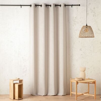 Linder Rideau tamisant - effet lin authentique polyester ecru 240 x 145 - Publicité Linder Rideau tamisant - effet lin authentique polyester ecru 240 x 145 - Publicité