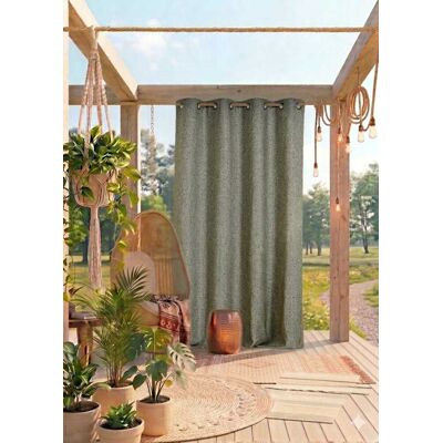 Linder Rideau extérieur œillets anti-rouille vert kaki 140x265cm - Publicité Linder Rideau extérieur œillets anti-rouille vert kaki 140x265cm - Publicité