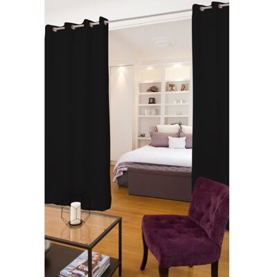 Moondream Rideau phonique séparateur oeillets noir mc710 140lx250h - Publicité Moondream Rideau phonique séparateur oeillets noir mc710 140lx250h - Publicité