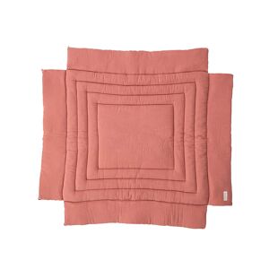 Combelle Tapis de parc carré bicolore Rose poudré