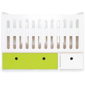 Wookids Lit bebe evolutif 70x140cm citron vert-blanc