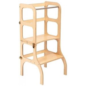 ETTE TETE Tour d'observation Montessori transformable en bureau naturel/dore