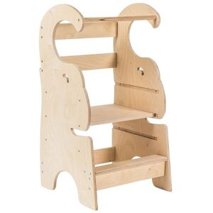 PimPamPoum Tour d'observation Montessori enfant effet bois naturel 23x48x84