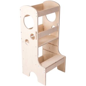 PimPamPoum Tour d'observation Montessori enfant effet bois naturel 90x40x44 cm