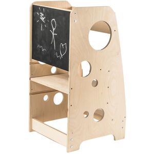 PimPamPoum Tour d'observation Montessori enfant effet bois naturel 85x45x44 cm