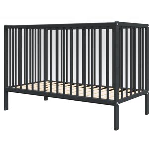 Premiers Moments Lit bebe evolutif en Bois - Anthracite- 120x60 cm